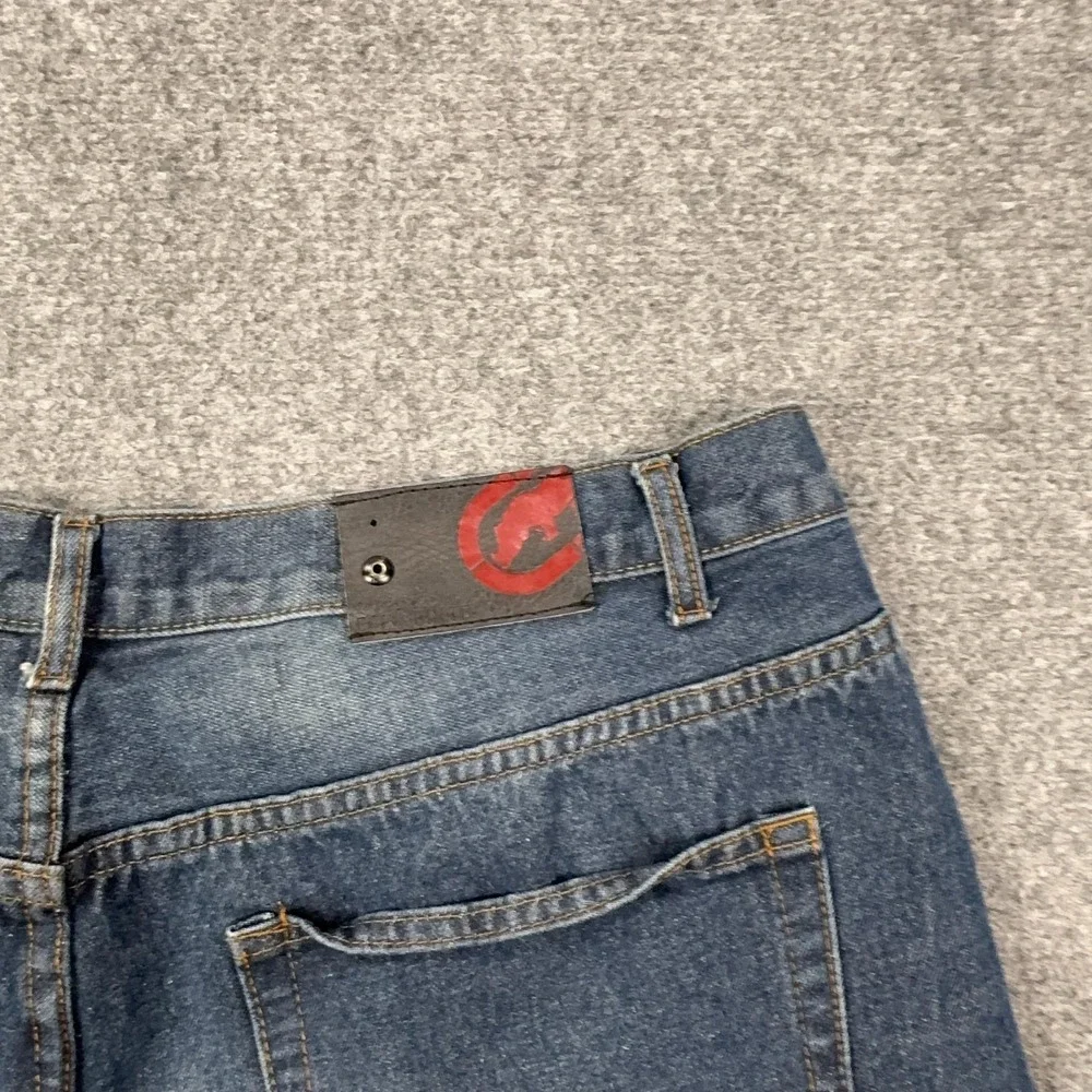 Ecko Unltd. Slim Straight‎ Jeans Mens 40x30 Blue Medium Wash Denim Pants Casual